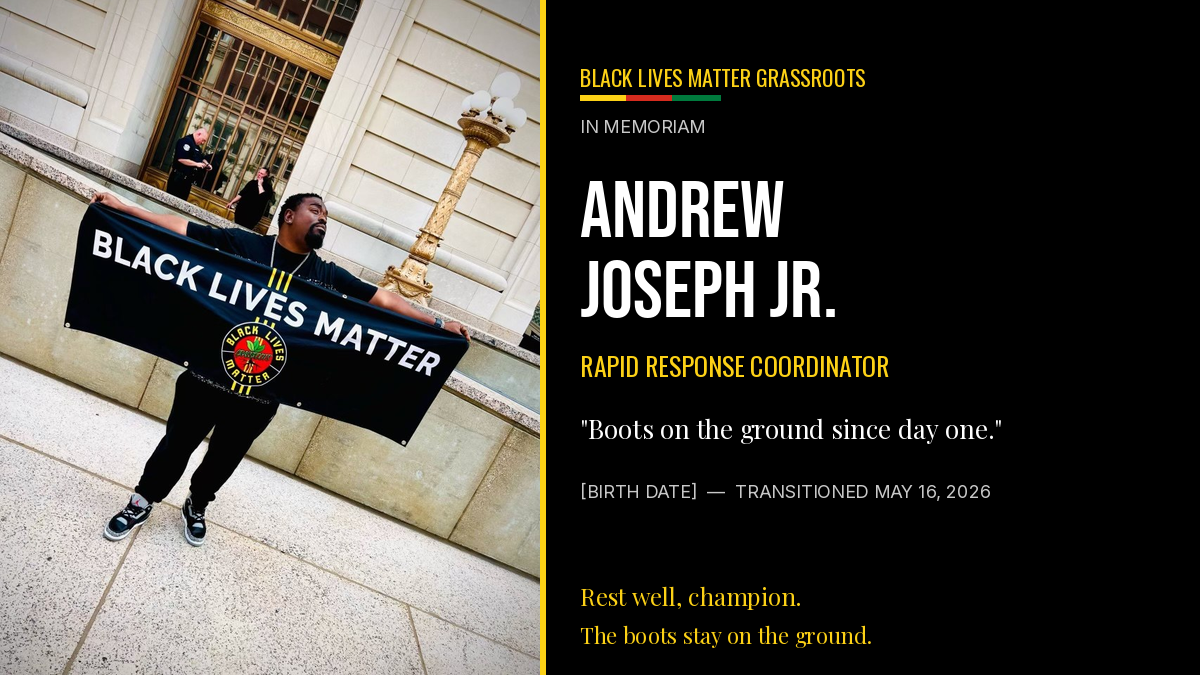 Andrew Joseph Jr. addressing a rally