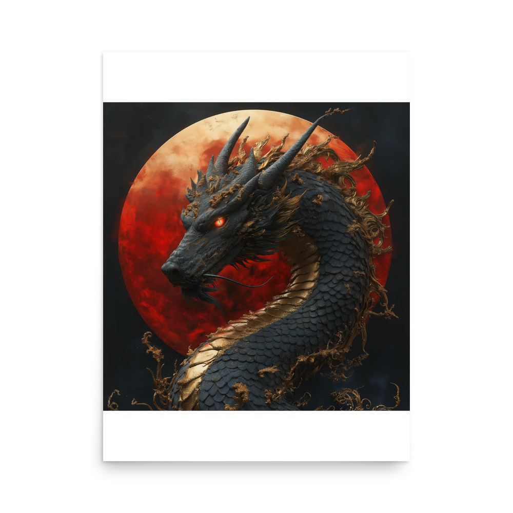 Dragon Art Print 18x24 - High-quality dragon art print on premium paper