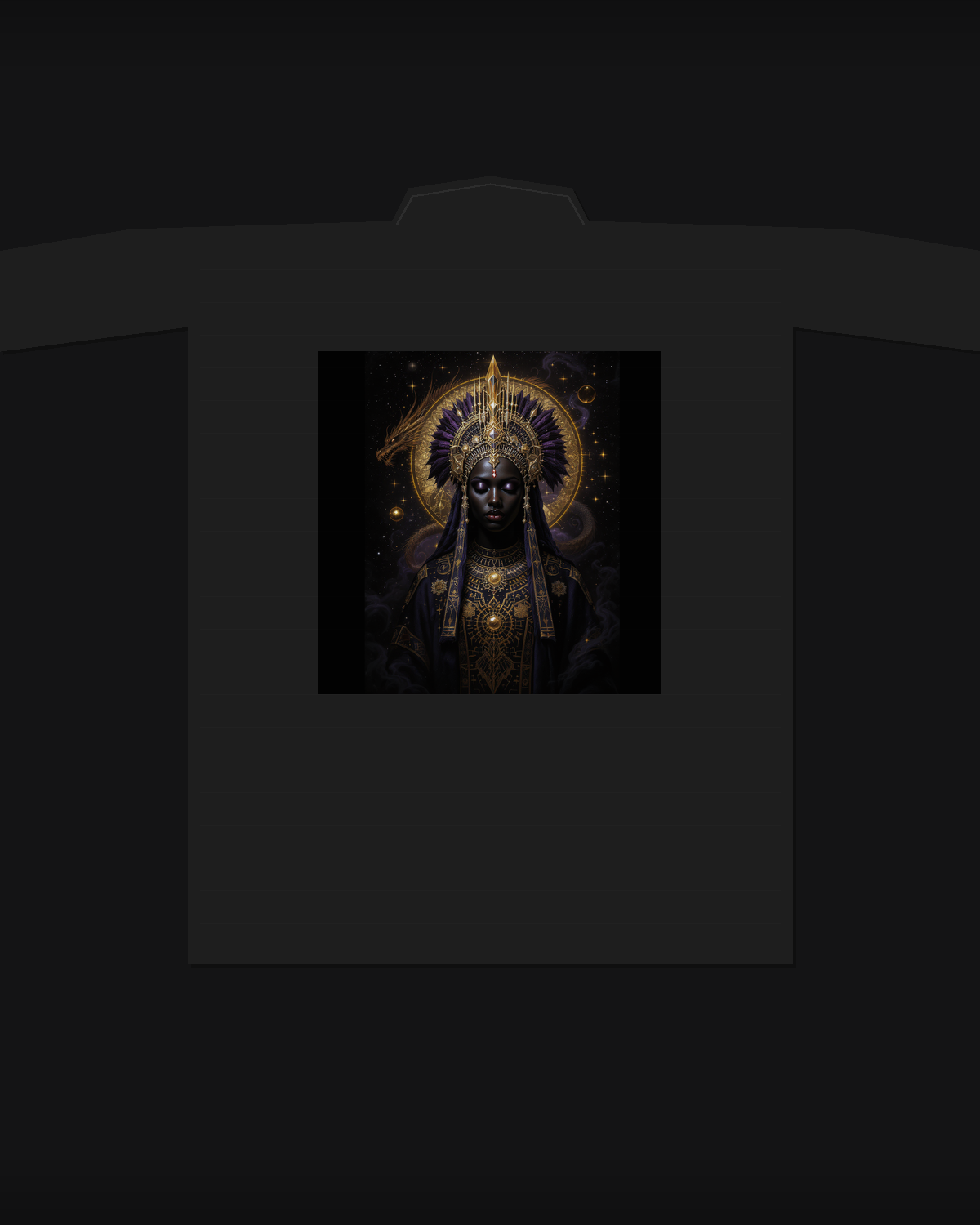 The Oracle — Mystic Archetype. Celestial halo, indigo and gold and violet.