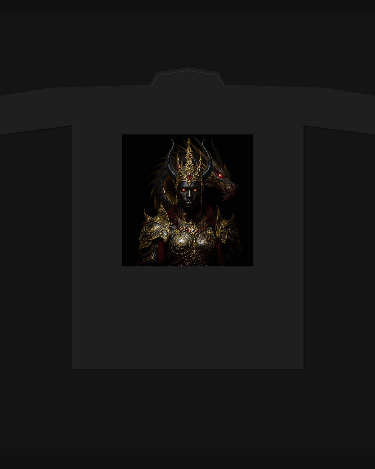 The Sovereign — King Archetype. Gold crown, dragon rising behind the throne.